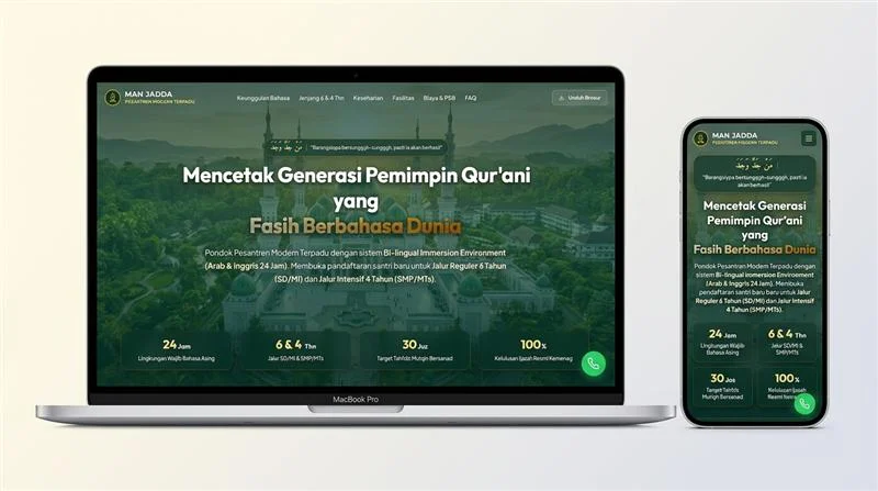 ManJadda Landing Page Mockup